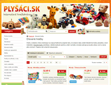 Tablet Screenshot of drevene-hracky.plysaci.sk
